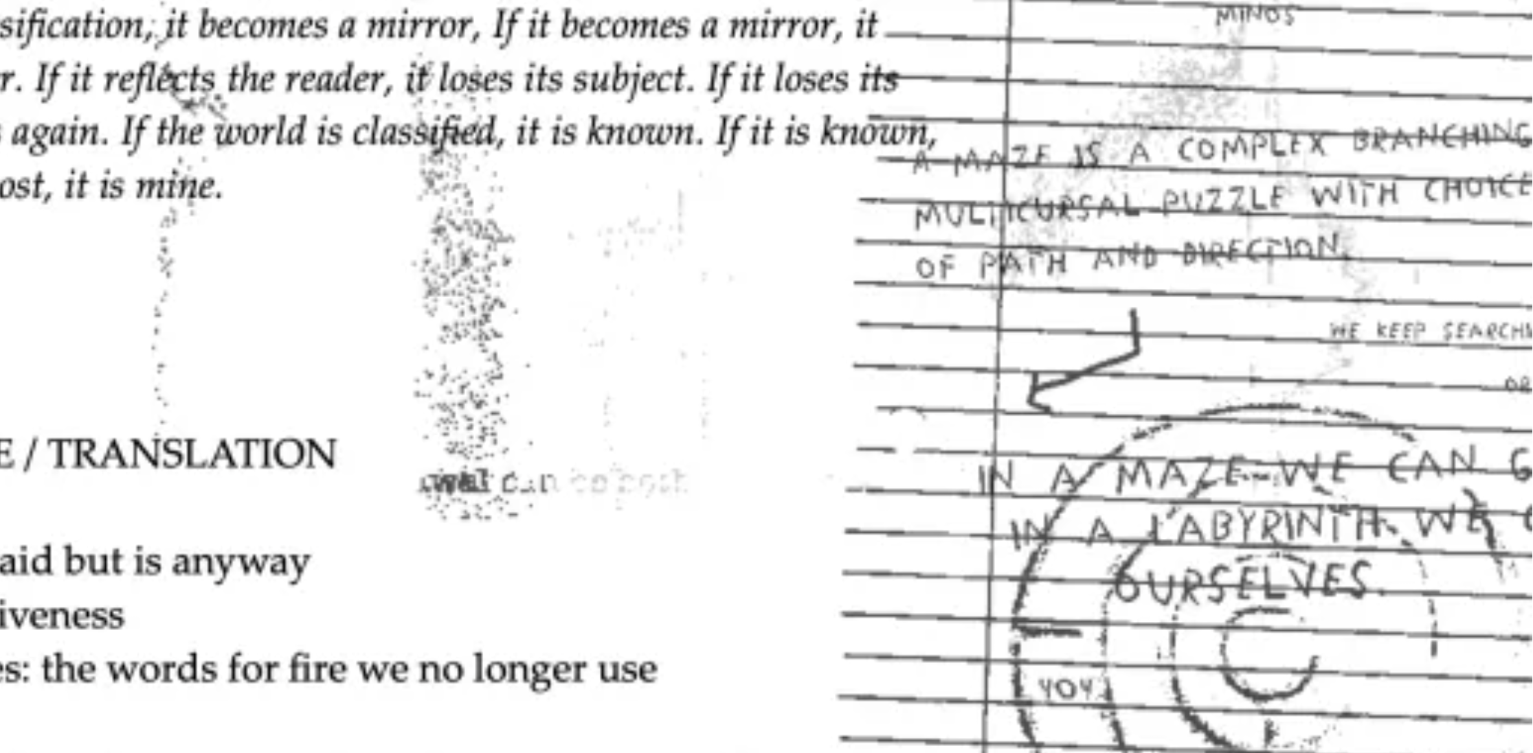 excerpt from Ryan Hooper hybrid text with margins and drawings