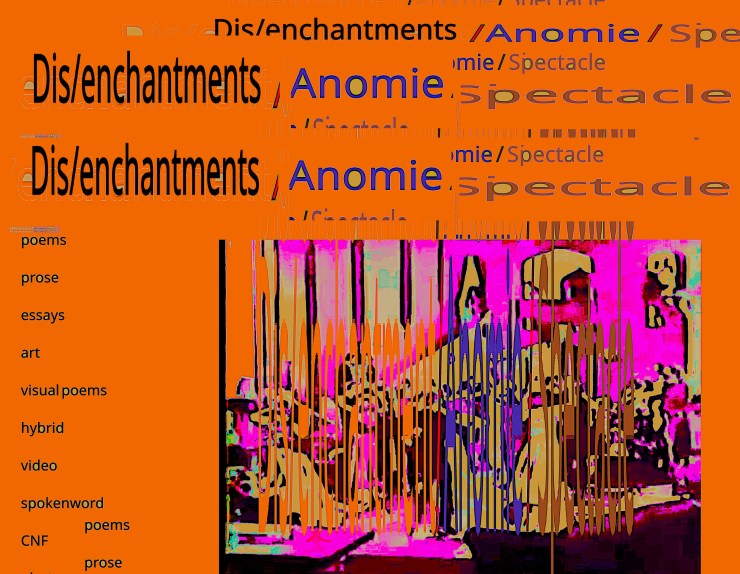 Image announcing new Ice floe online series Dis/enchantments/ Anomie/ Spectacle